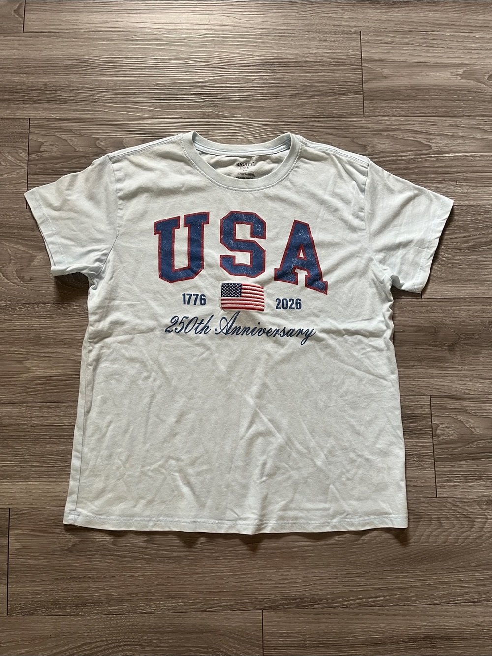 Women’s Light Blue USA Graphic Tee - 250th Anniversary